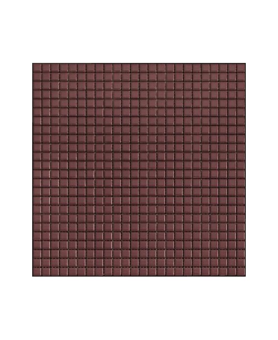 Mosaique1.2x1.2cm et 2.5x2.5cm mur et sol marsala mat apseta marsala sur trame 30x30cm