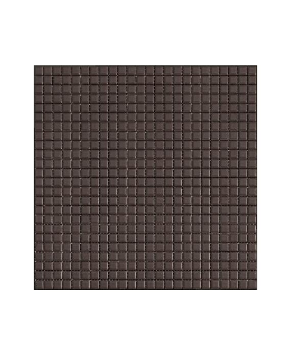 Mosaique sol et mur 1.x1.2cm et 2.5x2.5cm marron mat grès cérame apseta cacao sur trame 30x30cm