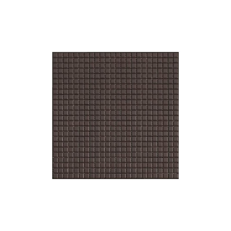 Mosaique sol et mur 1.x1.2cm et 2.5x2.5cm marron mat grès cérame apseta cacao sur trame 30x30cm