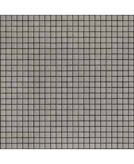 Mosaique 2.5x2.5cm et 1.2x1.2cm gris mat sol et mur grès cérame apseta cemento sur trame 30x30cm