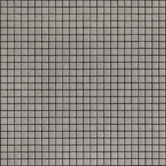 Mosaique 2.5x2.5cm et 1.2x1.2cm gris mat sol et mur grès cérame apseta cemento sur trame 30x30cm