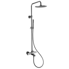 Colonne de douche avec mitigeur thermostatique BAIN DOUCHE rond et pommeau en laiton rond de 25cm F4284/R253