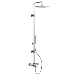 Colonne de douche avec mitigeur thermostatique BAIN DOUCHE carré et pommeau en laiton carré 25x25cm F4954/Q255