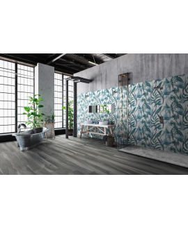 Carrelage salon, effet parquet bois gris moderne mat, sol et mur, 20x120cm, savamazonia gris