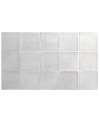 Carrelage imitation terre blanche mat sol et mur 10x10x0.9cm et 6x24.6x0.9cm, equargile ice.