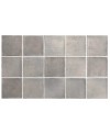 Carrelage imitation terre argile gris mat nuancé, sol et mur 10x10x0.9cm et 6x24.6x0.9cm, equargile concrete
