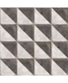 Carrelage imitation vieux carreau ciment noir et blanc mat, sol et mur, 20x20x0.9cm, pasicgades faz ceniza