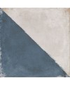 Carrelage imitation vieux carreau ciment bleu et blanc mat, sol et mur, 20x20x0.9cm, pasicgades faz azul