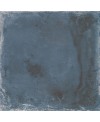Carrelage imitation vieux carreau ciment bleu mat, sol et mur, 20x20x0.9cm, pasicgades azul