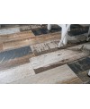 Carrelage imitation parquet chêne vieilli de couleurs mélangées mat, sol et mur, 22x90cm pasecharlotte