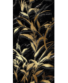Carrelage décoré imitation marbre noir poli brillant et or rectifié 60x120cm, duragata jungle A et B