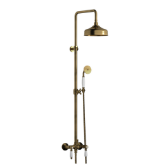 Colonne de douche art-déco, poignée blanc: chromé, nickel, or brossé, or rose, or pâle, cuivre et bronze HR800_2