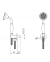 Duplex douchette + embout art-déco, bouton métal: chromé, nickel, or brossé, or rose, or pâle, cuivre et bronze HR046