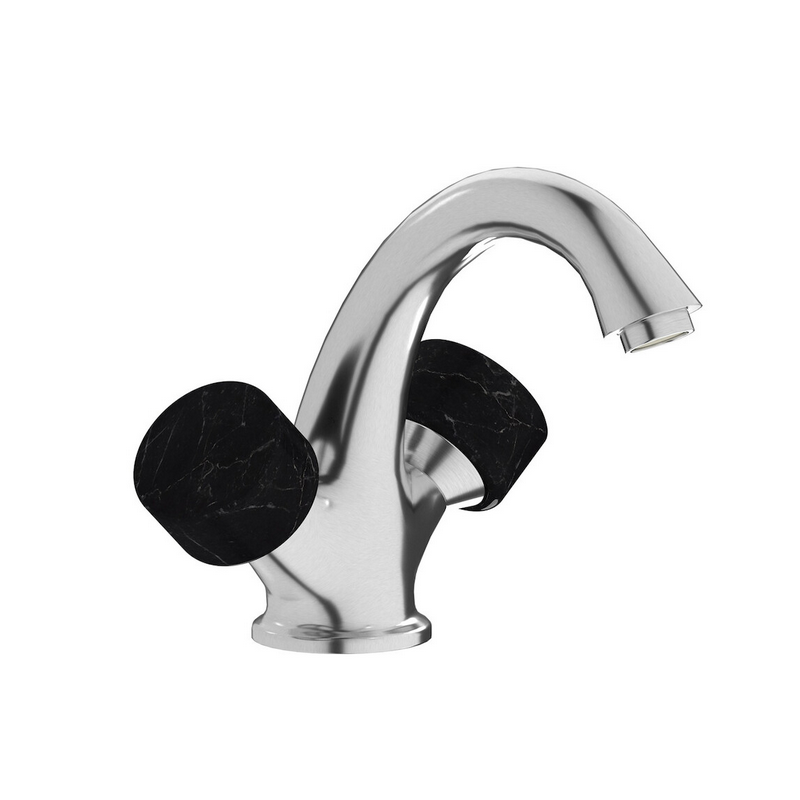 Mitigeur lavabo moderne design, bouton en marbre noir, chromé, nickel brossé, platine, or rose, or brossé IB BR205_2