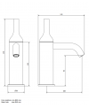 Mitigeur lavabo rond moyen contemporain: chromé, nickel brossé, or, or brossé,or rose, noir mat, blanc mat BI204