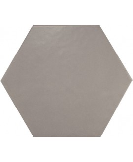 Carrelage hexagonal en grès cérame émaillé gris mat 11.4x13cm, nat2DHEXgris