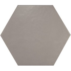 Carrelage hexagonal en grès cérame émaillé gris mat 11.4x13cm, nat2DHEXgris