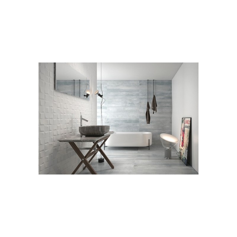 carrelage salle de bain moderne mural geodecorRVL1blanc brillant rectifié 30x90cm