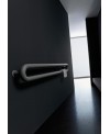 Sèche-serviette radiateur eau chaude design Antubone O horizontal noir ou blanc à fixer au mur 3 fois 150x21cm