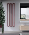Sèche-serviette radiateur eau chaude design Antubone V vertical rose mat hauteur 150cm
