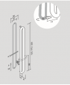 Sèche-serviette radiateur eau chaude design Antubone V vertical blanc mat 150cm