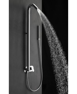 Colonne de douche chromé brillant avec mitigeur et kit douche OO800CC