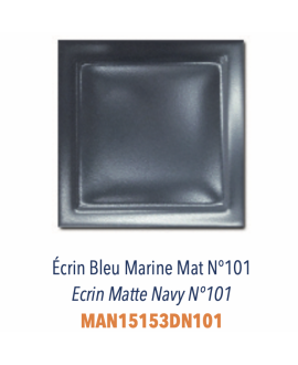 Carrelage 3D bleu marine mat en relief écrin 15x15cm dif