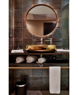 Carrelage aspect métal doré, salle de bain realglint or 44x44cm
