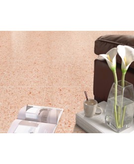 Carrelage ciment terrazzo véritable granito mat ou brillant CARPP13 40x40x1.2cm fond rose