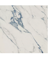Carrelage imitation marbre blanc veiné de bleu mat, XXL 100x100cm rectifié, Porce1842 Fir bleu