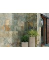 Carrelage terrasse imitation pierre de bali vert gris beige dénuancé 30.3x61.3cm geobali antidérapant