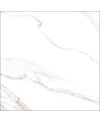 Carrelage imitation marbre émaillé blanc veiné de doré brillant 60.8x60.8cm, non rectifié géoaustral gold