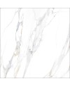 Carrelage imitation marbre émaillé blanc veiné de doré brillant 60.8x60.8cm, non rectifié géoaustral gold