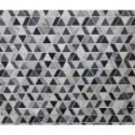 Mosaique triangle marbre gris poli brillant sur trame 27.5x24cm motamarnoir