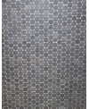 Mini rond de pierre couleur gris sur trame salle de bain cuisine 30x30cm mos circular grey
