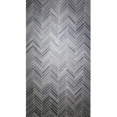 Mini barette de pierre couleur gris sur trame salle de bain cuisine 24x29cm mos arrow negro