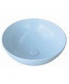 Vasque en céramique émaillée bleu ronde diamètre 38.5cm hauteur 15cm moxceram azul salle de bain