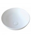 Vasque en céramique émaillée blanc ronde diamètre 38.5cm hauteur 15cm moxceram blanco salle de bain