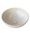 Vasque en céramique émaillée beige ronde diamètre 38.5cm hauteur 15cm moxceram beige salle de bain