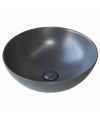 Vasque en céramique émaillée gris foncé ronde diamètre 38.5cm hauteur 15cm moxceram gris oscuro salle de bain
