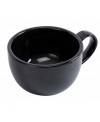 Vasque en céramique émaillée noir ronde imitation tasse diamètre 30.8cm hauteur 18cm moxtaza black