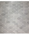 Mini hexagone de pierre gris cabochon blanc sur trame 24.2x23.8cm salle de bain mox lys gris