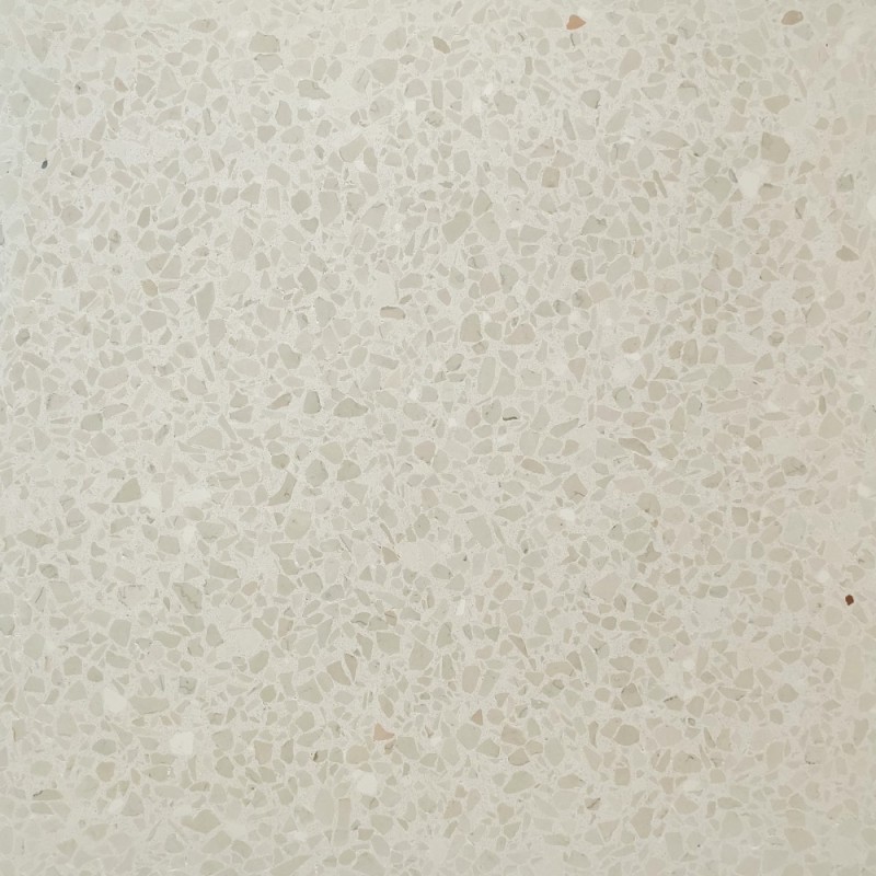 Carrelage ciment terrazzo véritable granito brillant ou mat CARPP21 40x40x1.2cm fond blanc