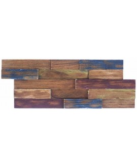 Parement en bois exotique peint de couleur grande largeur 20x49.5cm ipanema1 mox vendu au m2