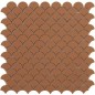 Emaux de verre écaille de poisson moka mat 36x29mm sur trame 30x30cm, sol et mur vdxsoul 6103S