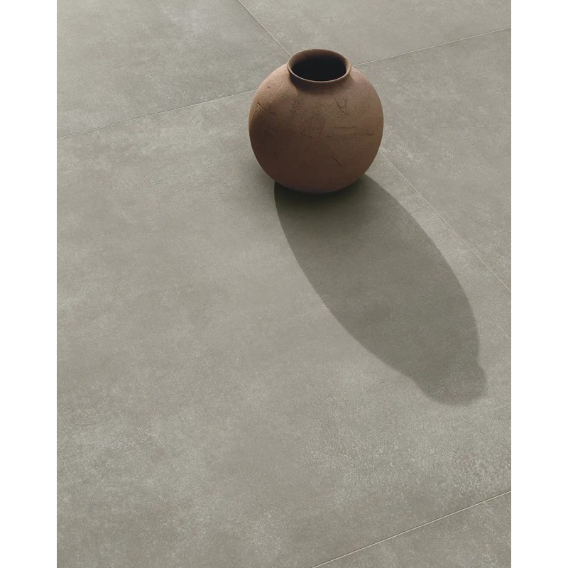 Carrelage effet béton, résine taupe uni mat teinté dans la masse 60x120, 30x60, 60x60, 80x80, 120x120cm refxfeel warm