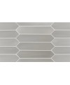 Carrelage navette hexagone bosselé en creux gris mat 5x25x0.9cm, eqxlance gray