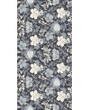 Carrelage décor fleur bleu et blanc sur fond bleu mat mur et sol salle de bain 60x120 rectifié, santa jardin 06