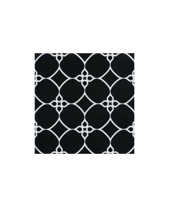 Carrelage imitation carreau ciment terrasse de piscine décor noir et blanc antidérapant R11 20x20cm estix évoque bella