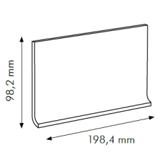 Plinthe à gorge seta beige en grès cérame émaillé 10x20cm VOG